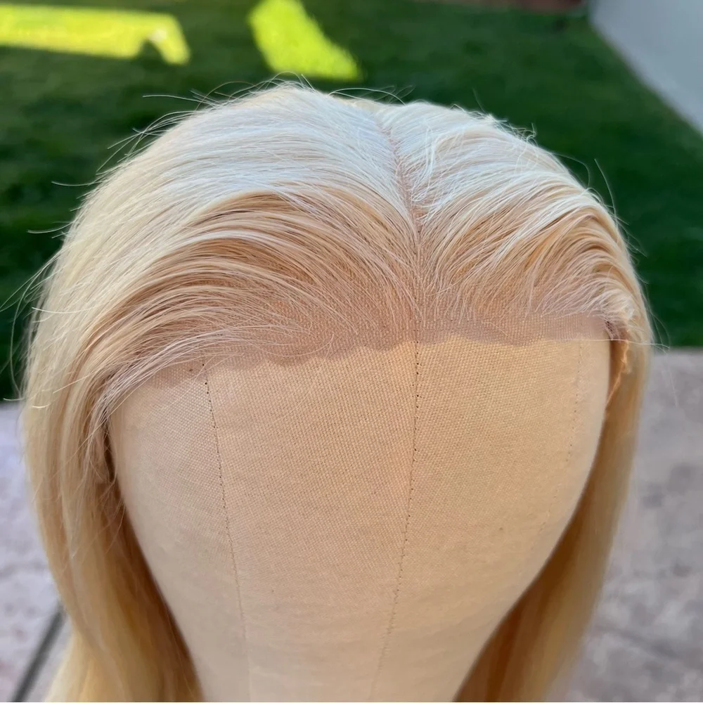 16” Blonde 613 HD 6x5 Lace Front Wig 100% Human Hair 230% Density #NC2